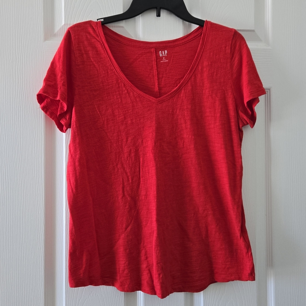 GAP Red V Neck